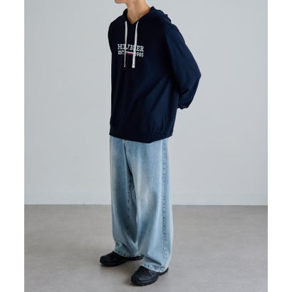 トミー ヒルフィガー TOMMY HILFIGER ロゴプリント パーカー 09T4505 （ネイビー）｜詳細画像
