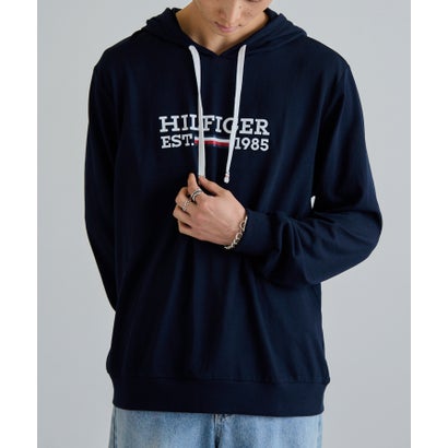 トミー ヒルフィガー TOMMY HILFIGER ロゴプリント パーカー 09T4505 （ネイビー）｜詳細画像
