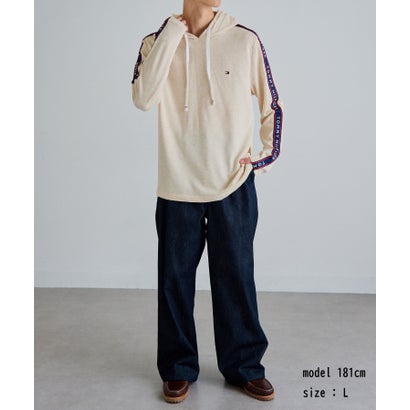 トミー ヒルフィガー TOMMY HILFIGER 袖ロゴ パーカー 09T4256 （オフホワイト）｜詳細画像