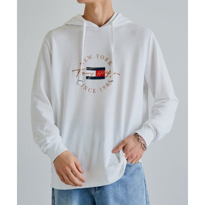 トミー ヒルフィガー TOMMY HILFIGER ロゴプリント パーカー 09T4502 （ホワイト）｜詳細画像
