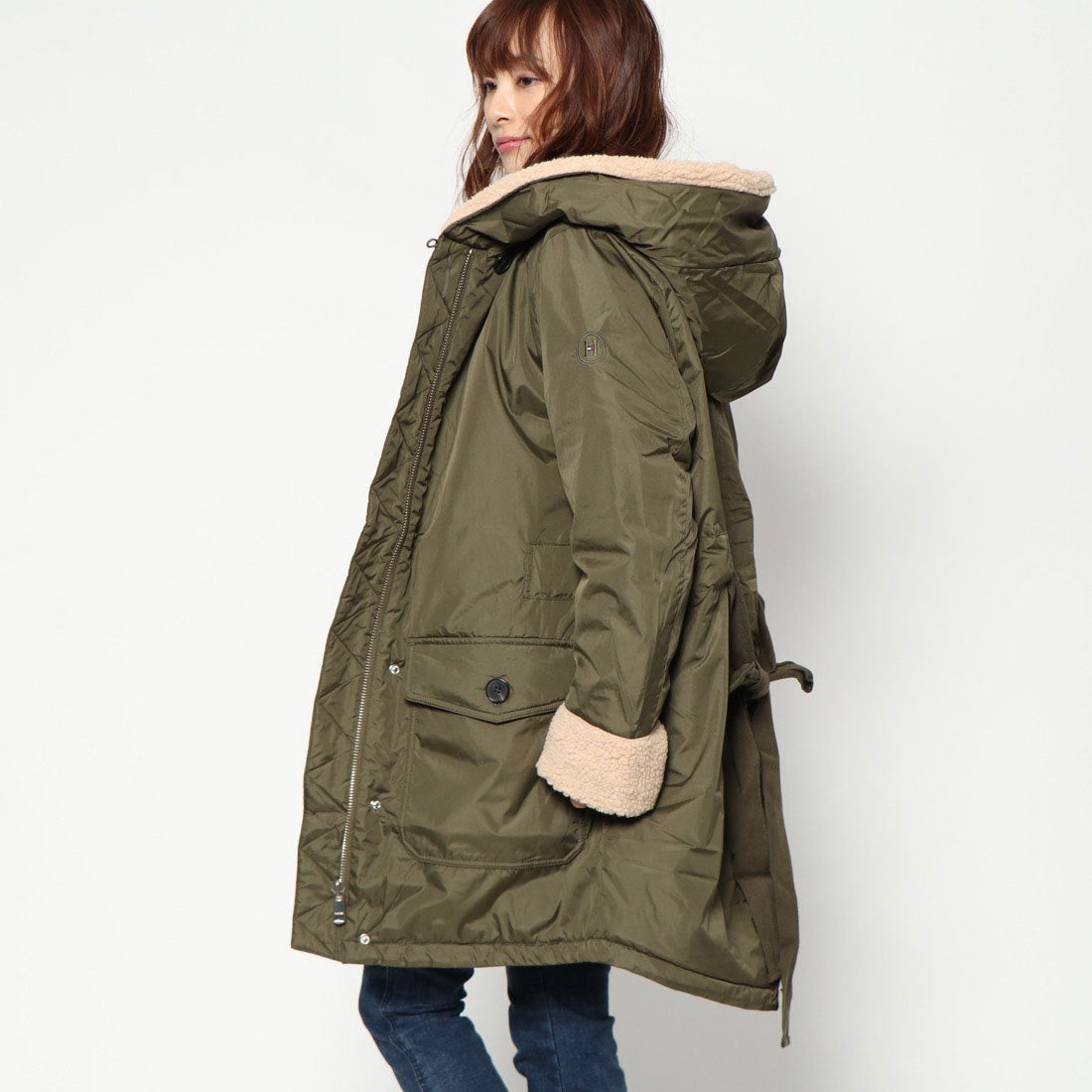 トミー ヒルフィガー TOMMY HILFIGER テディ ロング パーカー 