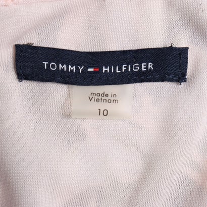 トミー ヒルフィガー TOMMY HILFIGER 淡ピンクにブルーフローラル柄の上品シフォンワンピース （ピンク）｜詳細画像
