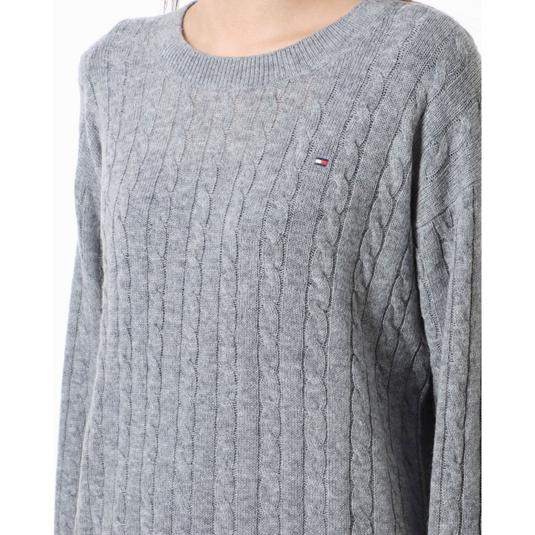 トミー ヒルフィガー TOMMY HILFIGER ソフトウールケーブルクルー 
