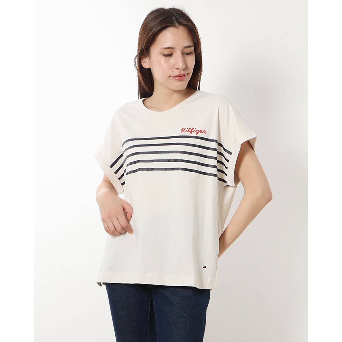 トミー ヒルフィガー TOMMY HILFIGER RLX STRIPE EMB C （ホワイト 