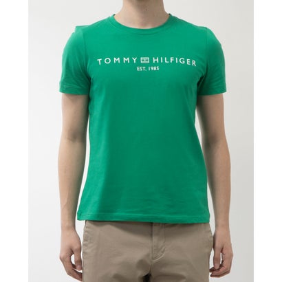 トミー ヒルフィガー TOMMY HILFIGER レギュラーコープロゴクルーネックTシャツ （グリーン）｜詳細画像