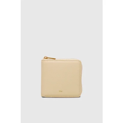 GRAIN LEATHER SQUARE WALLET （Custard）｜詳細画像