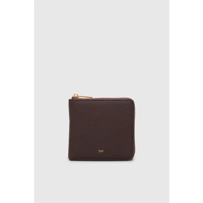 GRAIN LEATHER SQUARE WALLET （DarkBrown）｜詳細画像