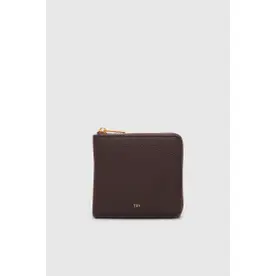 GRAIN LEATHER SQUARE WALLET （DarkBrown）