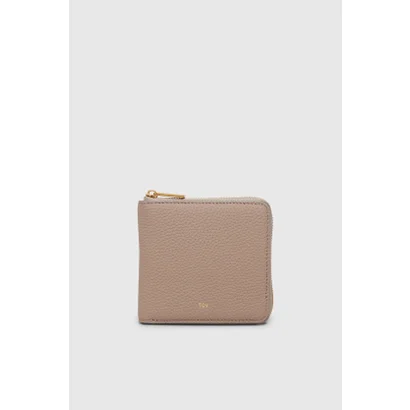 GRAIN LEATHER SQUARE WALLET （Greige）｜詳細画像