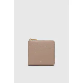 GRAIN LEATHER SQUARE WALLET （Greige）