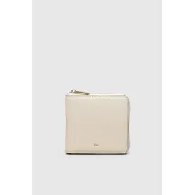 GRAIN LEATHER SQUARE WALLET （White）