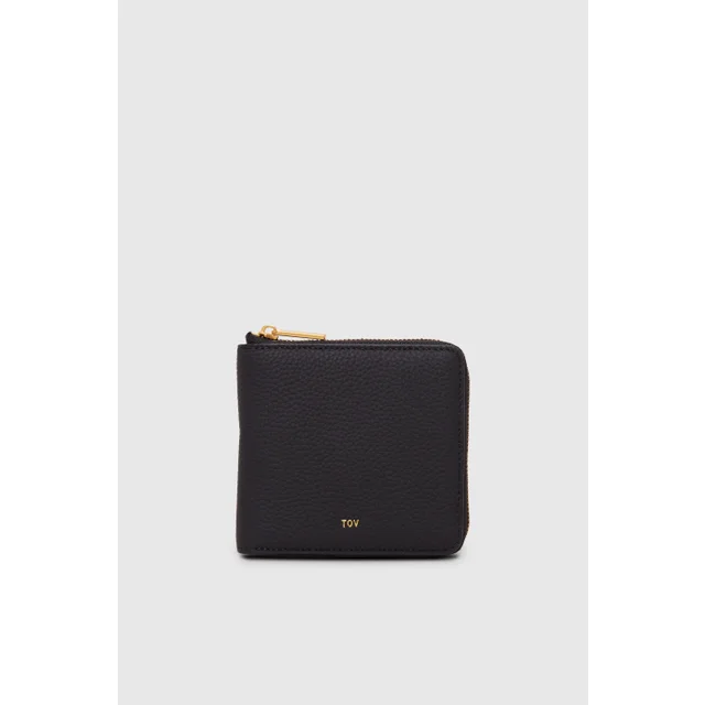 GRAIN LEATHER SQUARE WALLET （Black）