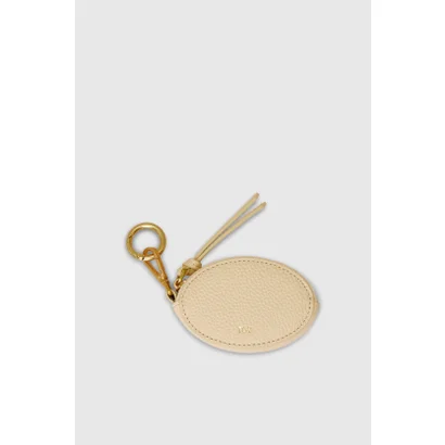 トーヴ TOV GRAIN LEATHER OVAL CHARM （Custard）｜詳細画像