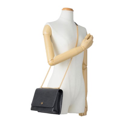 トリーバーチ TORY BURCH ショルダーバッグ サフィアーノレザー FLAP ADJUSTABLE SHOULDER BAG 182383 001 （ブラック）｜詳細画像