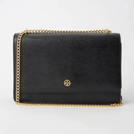 ショルダーバッグ サフィアーノレザー FLAP ADJUSTABLE SHOULDER BAG 182383 001 （ブラック）