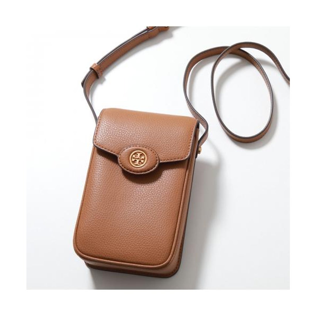 TORY BURCH レザー フォンケース ショルダーバッグ　ブラウン トリーバーチ TORY BURCH TORY BURCH フォンケース ROBINSON