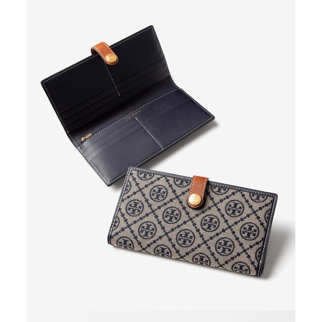 T Monogram Tモノグラム Zip Slim Wallet ジップスリムウォレット 154971 （トリーネイビー）