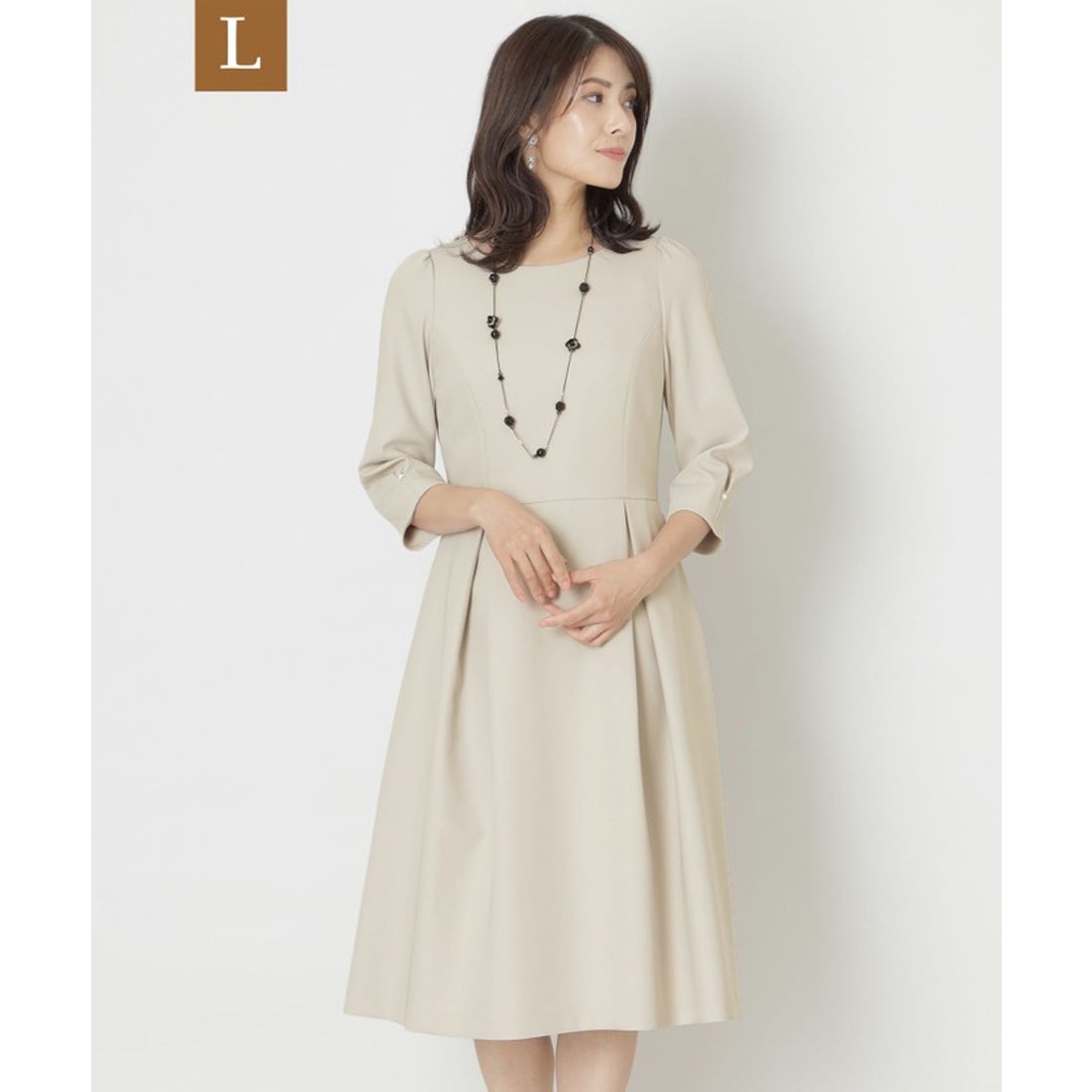 トゥー ビー シック TO BE CHIC 【L】ダブルサテン ワンピース 