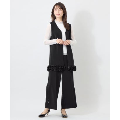 トゥー ビー シック TO BE CHIC 【L】マットダンボール ワイドパンツ （ブラック）｜詳細画像