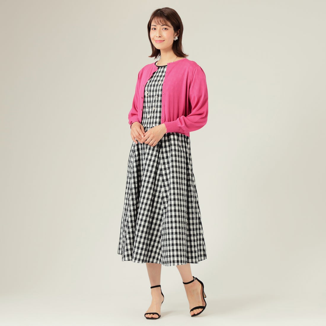 トゥー ビー シック TO BE CHIC ギンガムドビー ワンピース （ベージュ 