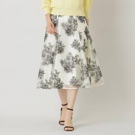 アートフラワー刺繍 スカート （オフホワイト1）
