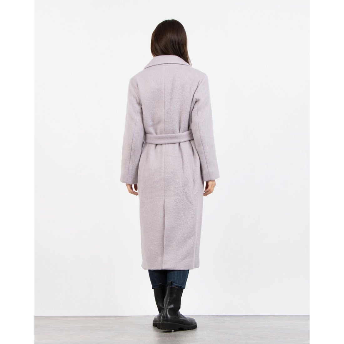 完売品☆TONAL シャギーロングガウンコート モヘヤ混 パープル 38 