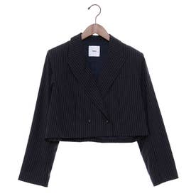 トーナル TONAL ピンストライプクロップドジャケット （グレー 