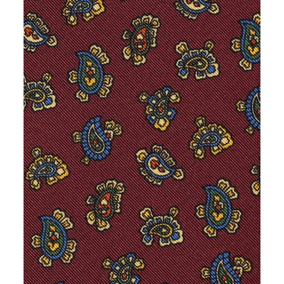 Atkinsons シルクウール ペイズリープリント ネクタイ （46 ボルドー系）｜詳細画像