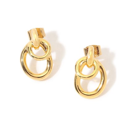 【別注】PHILIPPE AUDIBERT Double Circle ピアス （91 ゴールド）｜詳細画像