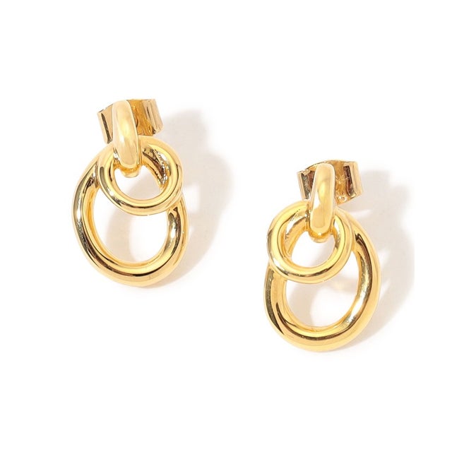 【別注】PHILIPPE AUDIBERT Double Circle ピアス （91 ゴールド）
