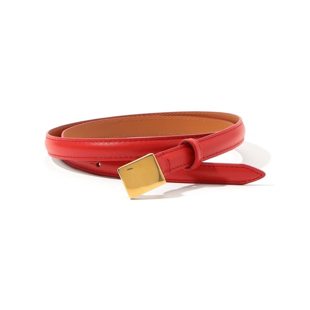 Maison Boinet ゴールドバックルベルト （35 レッド）