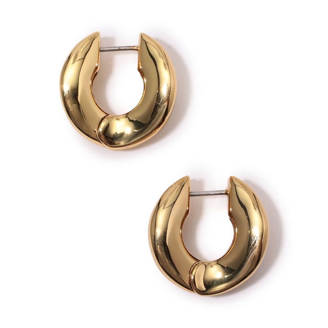 Kenneth Jay Lane Hoop Huggie ピアス （91 ゴールド）