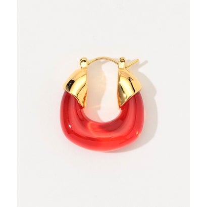 トゥモローランドグッズ TOMORROWLAND GOODS Lizzie Fortunato MINI ORGANIC HOOPS ピアス （38 レッド系）｜詳細画像