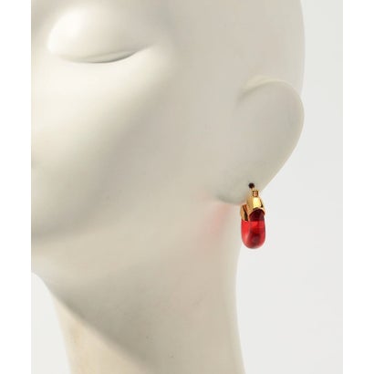 トゥモローランドグッズ TOMORROWLAND GOODS Lizzie Fortunato MINI ORGANIC HOOPS ピアス （38 レッド系）｜詳細画像