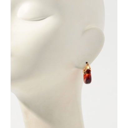 Lizzie Fortunato MINI ORGANIC HOOPS ピアス （68 ダークレッド系）｜詳細画像