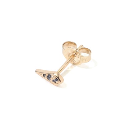 Metier Mini Point Rhombus Gemstone Studs 片耳ピアス （92 ゴールド系）｜詳細画像