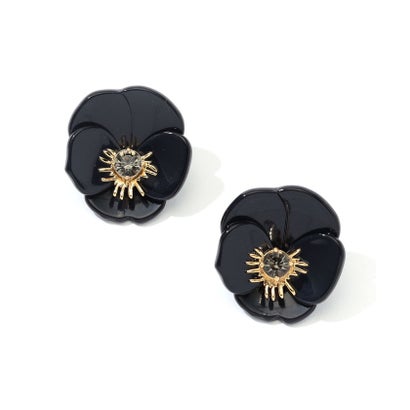 LELE SADOUGHI PANSY BUTTON ピアス （68 ネイビー系）｜詳細画像