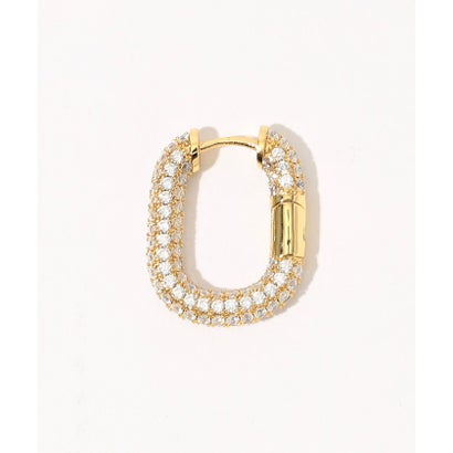LUV AJ XL PAVE CHAIN HOOPS ピアス （92 ゴールド系）｜詳細画像