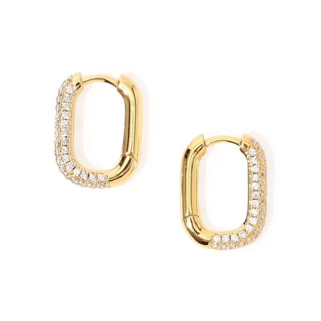 LUV AJ PAVE CHAIN LINK ピアス （92 ゴールド系）