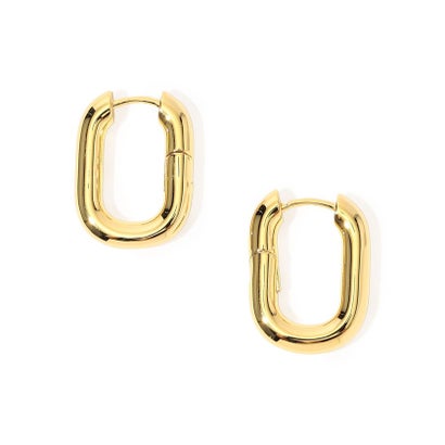 LUV AJ XL CHAIN LINK HOOPS ピアス （91 ゴールド）｜詳細画像