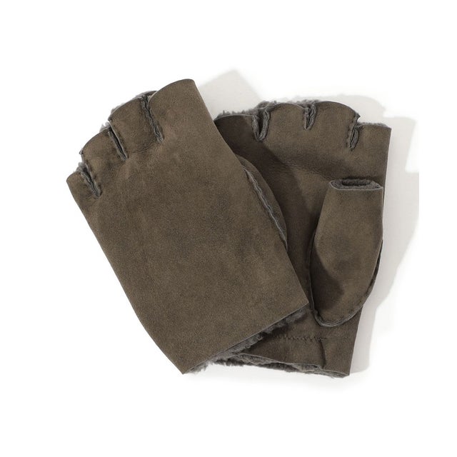 OWEN BARRY HANDSEWN FINGERLESS GLOVE シープスキン フィンガーレスグローブ （17 グレージュ）