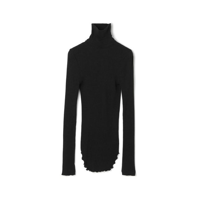 HAKUJI Wool rib ハイネックプルオーバー （19 ブラック）
