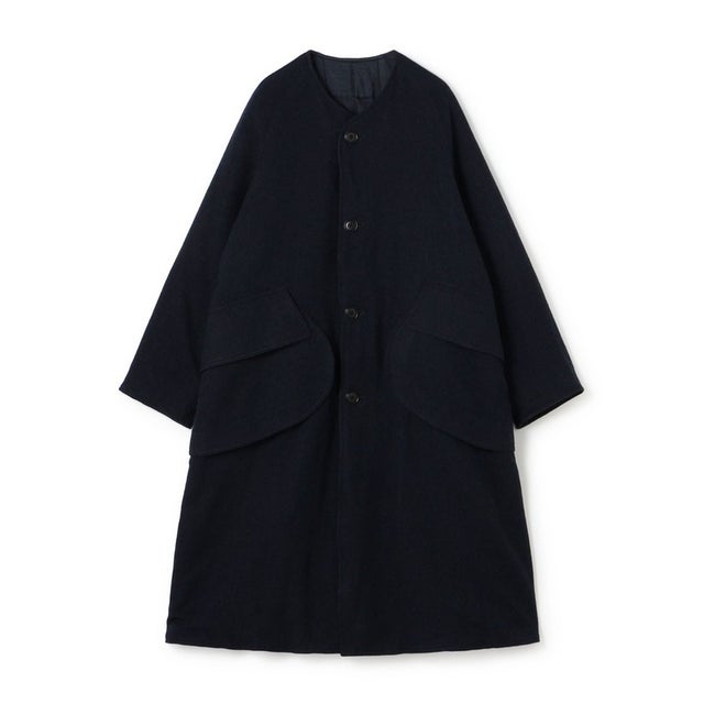 HAVERSACK ツイード×シルクキルト リバーシブルコート （69 ネイビー）