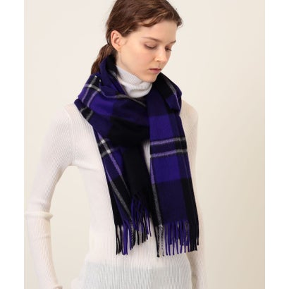 トゥモローランドグッズ TOMORROWLAND GOODS Joshua Ellis Tartan カシミヤストール （78 ダークパープル系）｜詳細画像