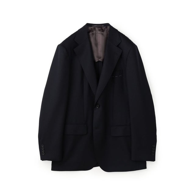 ウール シングルブレステッド2Bジャケット BRITISH WINTER TEX DORMEUIL セットアップ対応 （69 ネイビー）