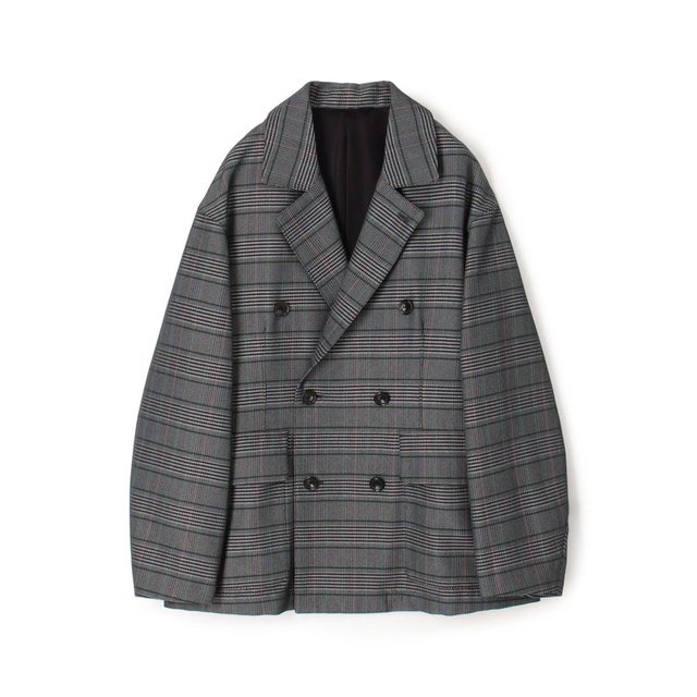 グランピアンズウール ダブルブレステッド 6Bジャケット （18 グレー系）