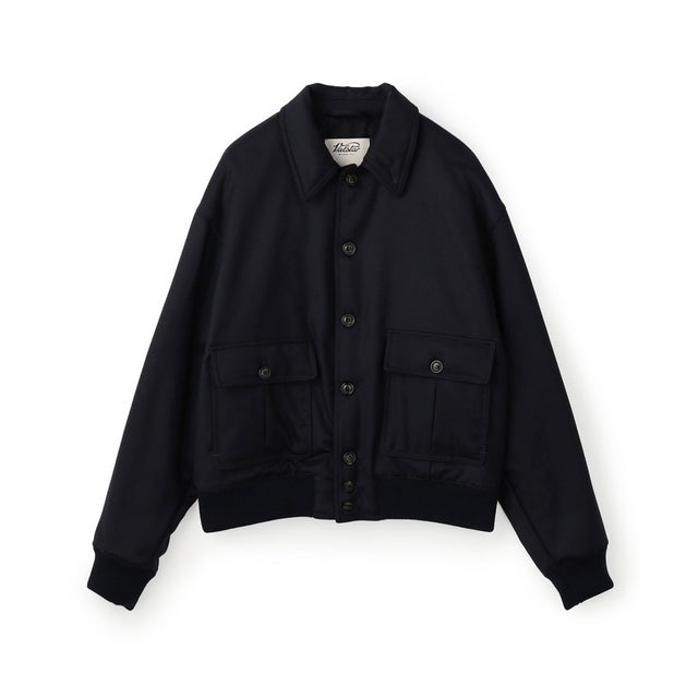 【別注】VALSTAR VALSTARINO シャツカラーブルゾン DORMEUIL （69 ネイビー）