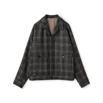 ウールブークレチェック ラグランスリーブブルゾン DI PRAY （18 グレー系）｜詳細画像