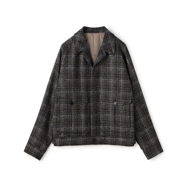 ウールブークレチェック ラグランスリーブブルゾン DI PRAY （18 グレー系）