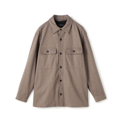 ニットフランネル CPOシャツブルゾン （45 ベージュ）｜詳細画像